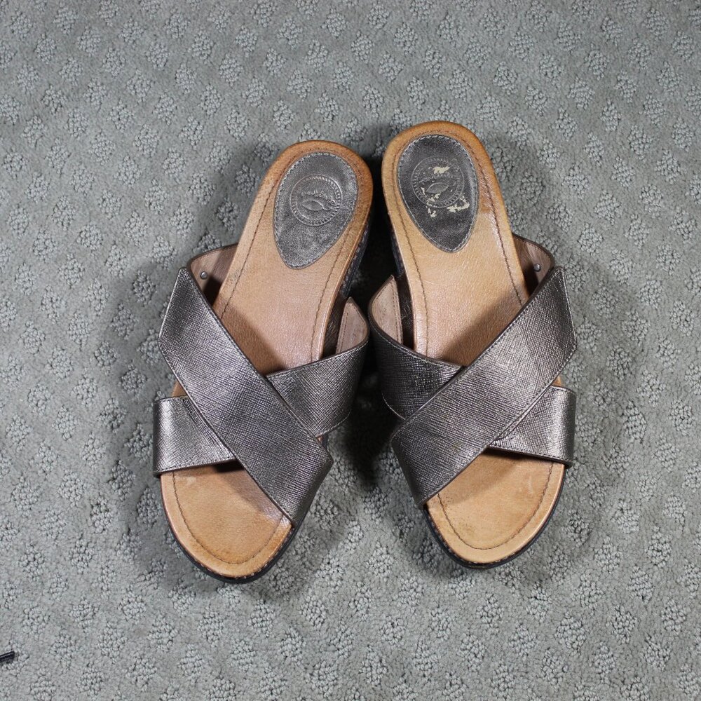 Nurture Women's 8.5M Bronze Adjustable Strappy Slide Sandals